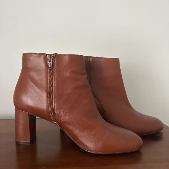 David Tate ankle booties, cognac brown leather - Picture 3 of 6